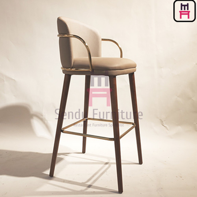 شراء Sendy Leather Commercial Restaurant Bar Stool الفولاذ المقاوم للصدأ مسند للقدمين online manufacture