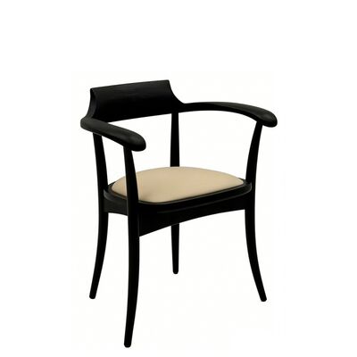 كرسي مطعم خشبي بتصميم مريح منحني حديث بإطار خشبي صلب وتنجيد قابل للتخصيص