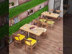 كراسي تناول الطعام الخشبية الكلاسيكية المنحنية الخلفية مع مقاعد جلدية وأثاث داخلي تجاري