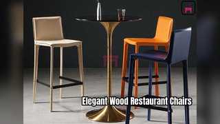 كراسي مطعم من الخشب الصلب لتناول طعام أنيق